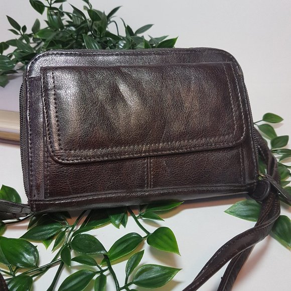 MAXIME Crossbody Wallet Clutch Bag Organizer Zipper Close Removable Strap w. tag - Picture 1 of 7